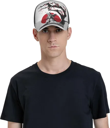 Vista 6 de Gorra de béisbol con estampado de anime Rurouni Kenshin Himura Kenshin para papá, ajustable, para deportes al aire libre, para hombres y mujeres