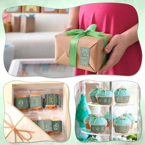 Vista 7 de Envoltorios de caramelo para Baby Shower de Clabby, Mini envoltorios de caramelo para Baby Shower, Miniaturas de caramelo en barra, etiquetas