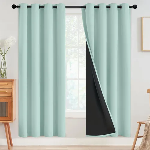 Vista 133 de SimpleHome - Cortinas opacas 100% para recámara, cortinas de ventana con ojales beige, con aislamiento térmico, cortinas de oscurecimiento