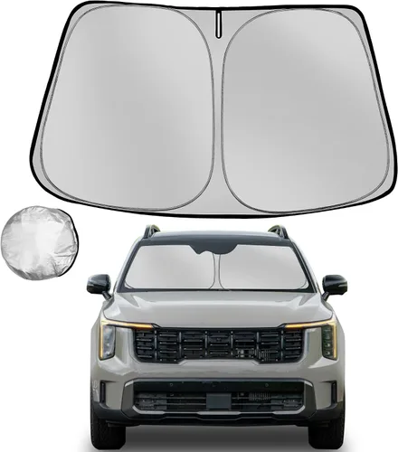 Vista 47 de [Usado] Parasol para parabrisas Che-vrolet/Chevy Silverado 1999-2006 plegable para ventana delantera de automóvil, bloquea los rayos UV y el calor