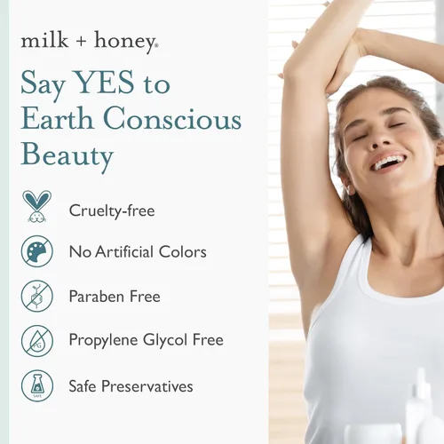 Vista 7 de milk + honey Desodorante No. 09 - Desodorante natural sin bicarbonato de sodio, sin aluminio para mujeres y hombres, aroma a lavanda y árbol de té