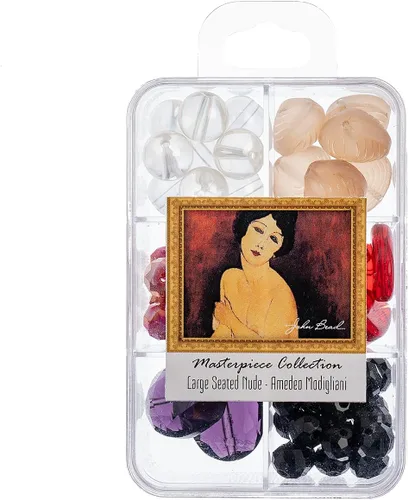 Vista 26 de John Bead Masterpiece Collection - Caja de cuentas de vidrio con mezcla de 3.00 oz A Bar en The Folies-Bergère - Edouard Manet Un bar