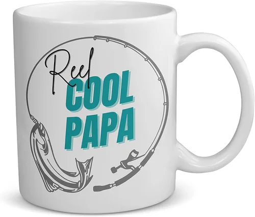 Vista 3 de Reel Cool Papa - Taza de café, Día del Padre, cumpleaños, Navidad, para papá, mejor abuelo, pesca, papá, taza de café o té, taza de té para abuelo