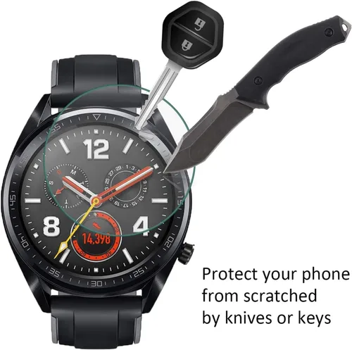 Vista 3 de Lamshaw Protector de pantalla compatible con PUREROYI Smart Watch, [3 unidades] Película protectora de pantalla de vidrio templado 9H compatible