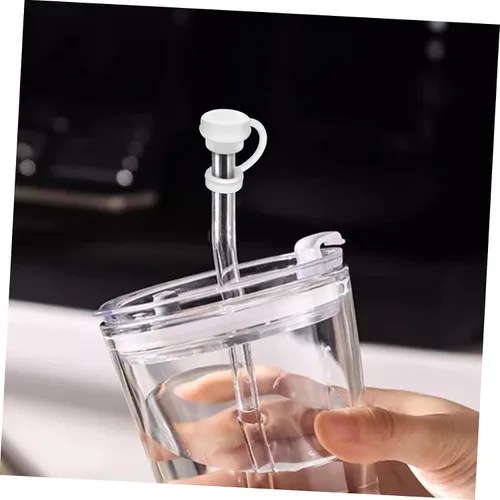 Vista 8 de BESTYASH 12Pcs Silicone Spill Stopper Set with Straw Cleaner Brush Compatible with Stanley Cup Includes Stoppers Straw Tip Cover for Leakproof