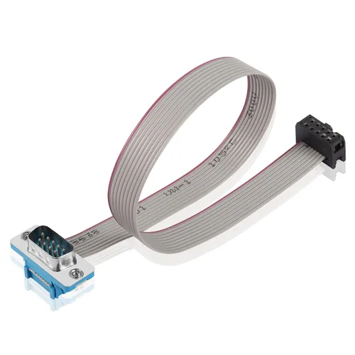 Vista 3 de DB9 a 10-Pin IDC Serial Cable, RS232 Serial Macho a 10 Pin Placa Base Header Flat Ribbon Cable (1.0 ft)