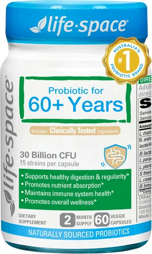 Vista 10 de Life-Space Probióticos bióticos intestinales para regularidad, porción de 2 meses, 20 mil millones de UFC y 5 cepas, apoya el movimiento intestinal