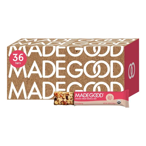 Vista 10 de MadeGood Barras de granola con chispas de chocolate, 40 unidades (0.85 onzas cada una) contienen nutrientes de verduras, aperitivos sin gluten Sin
