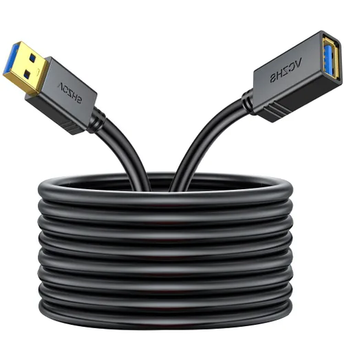 Vista 8 de VCZHS Tech Cable de extensión USB blanco de 1 pie, extensor USB 3.0 para transferencia de datos de alta velocidad y carga rápida, duradero