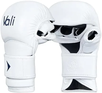 Vista 5 de Vali Lancer Leather Hybrid MMA Sparring Gloves 7oz