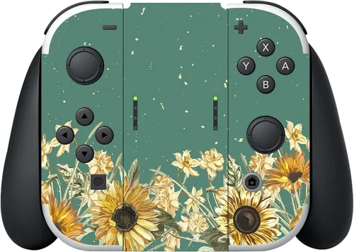 Vista 6 de PlayVital Juego completo de calcomanías protectoras para el modelo OLED de Nintendo Switch, calcomanías de vinilo personalizadas para consola Switch