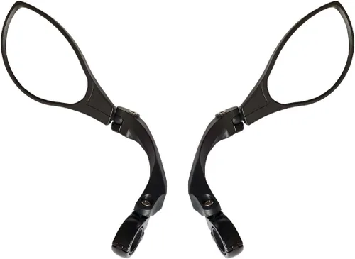 Vista 3 de Hafny Nuevo espejo para manillar de bicicleta, resistente a explosiones HD, cristal transparente seguro, espejo giratorio ajustable para bicicleta