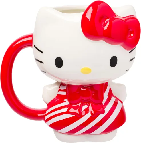 Vista 12 de Silver Buffalo Sanrio Hello Kitty and Friends Badtz-Maru - Taza de cerámica esculpida en 3D, 20 onzas
