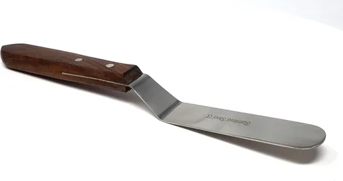 Vista 12 de A2Z - Espátula de glaseado de acero inoxidable de calidad profesional, para decoración de tartas, hoja flexible resistente, mango de madera para un