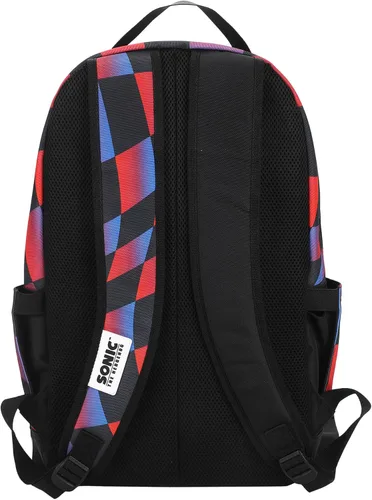 Vista 2 de Bioworld Sonic The Hedgehog Sonic & Shadow Mochila negra para adultos de 18.5 pulgadas