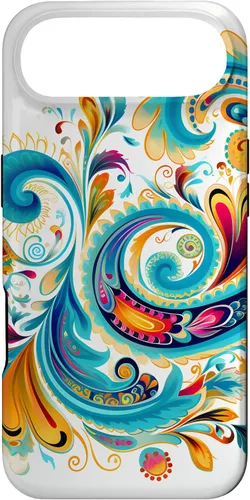 Vista 27 de Turquoise Paisley Boho Chic Case for iPhone 17