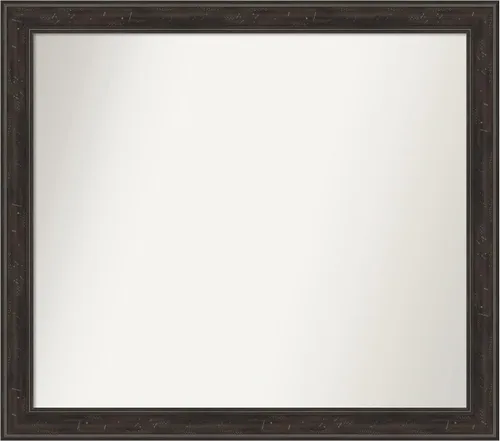 Vista 23 de Amanti Art Espejo de baño marrón para sobre el fregadero, 24 x 24 pulgadas, espejo de tocador cuadrado marrón Caleb, marco de madera rústica