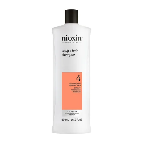Vista 11 de Nioxin System 4 Champú Espesante para Cuero Cabelludo + Cabello para Cabello Teñido, Seco y Dañado con Adelgazamiento Progresivo Mantiene