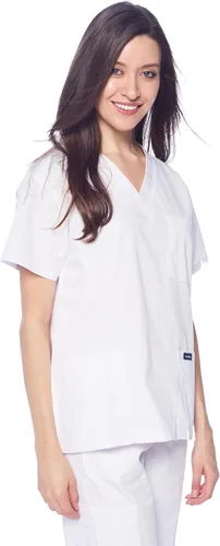 Vista 4 de Dagacci - Ropa quirúrgica para mujer y hombre, conjunto de blusa y pantalón de ropa quirúrgica