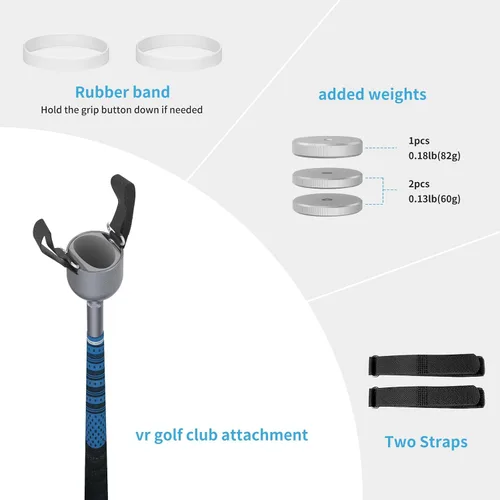 Vista 7 de DGPCT VR Golf Club for Oculus Quest 2, 1 1 Sleeve Quest 2 Controller, Vr Golf Handle Compatible with Meta Golf Game, Aluminum VR Golf Club