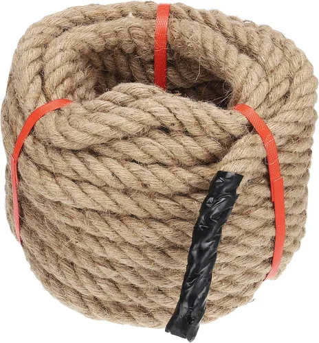 Vista 18 de PATIKIL Cuerda de yute trenzada de 1-1/2 pulgadas x 50 pies, cuerda de yute gruesa natural, cuerda de arpillera para muelles, barandillas