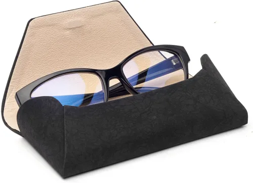 Vista 4 de Face Shadow Estuche para gafas de sol de cuero PU con cierre magnético para gafas de sol