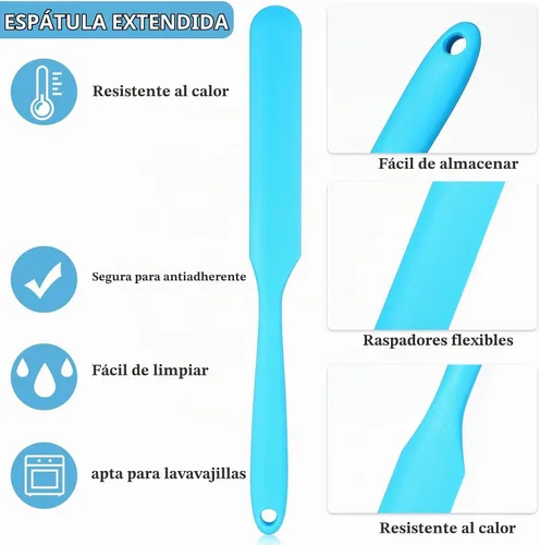 Vista 3 de Lasnten - Juego de 24 espátulas de silicona, resistentes al calor