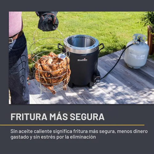 Vista 8 de Charbroil The Big Easy 17102065 - Freidora de pavo sin aceite para exteriores, cocina de propano, color negro