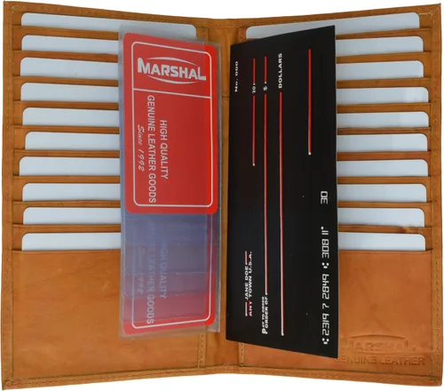 Vista 3 de Cartera de cuero para mujer con tarjeta de crédito doble