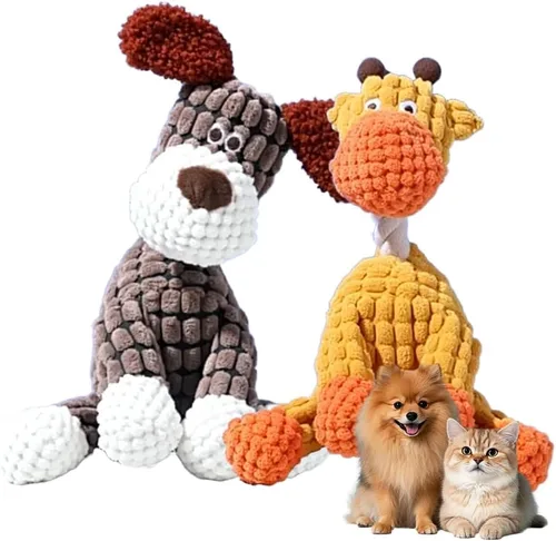 Vista 9 de KAMOJI 2026 Nuevos Juguetes para Perros, Bola de Perro Chirriante Recargable con Sonido Hablante, Juguetes de Felpa Indestructibles para Perros