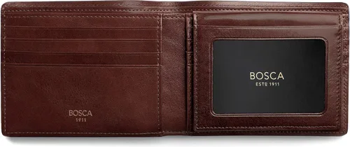 Vista 6 de Bosca Cartera de piel de crédito para hombre con pasaporte de identificación