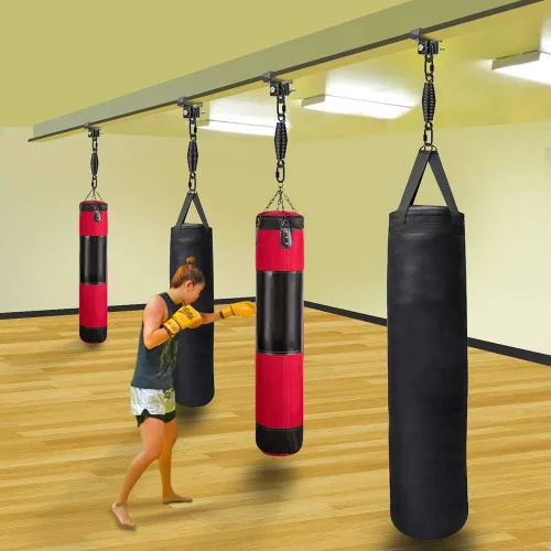 Vista 2 de Dolibest Colgador de vigas de acero resistente, soporte para bolsa pesada, colgador de bolsa pesada I Beam para percha de saco de boxeo