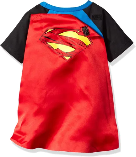 Vista 2 de DC Comics Justice League Batman Superman Robin Cosplay T-Shirt and Cape Toddler to Big Kid