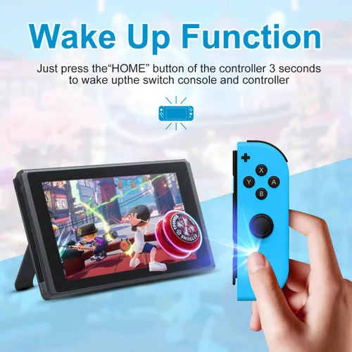 Vista 3 de MINSWC Controller For Nintendo Switch,Upgraded Switch Controller,Support Wake-up and Screenshot,RedBlue