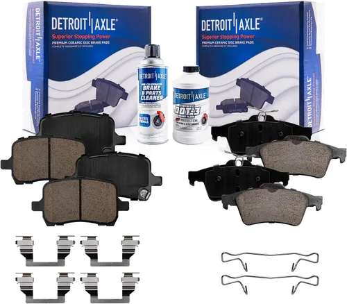 Vista 26 de Detroit Axle - Pastillas de Freno Delantero Izquierdo Reemplazo de Pinza de Disco para Dodge Ram 1500 Dakota Mitsubishi Raider - Juego de 3 piezas
