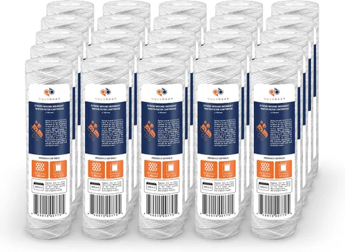 Vista 11 de Aquaboon Whole House - Filtro de agua para heridas de 1 micrón, cartucho de 10 x 2.5 pulgadas para repuesto de filtro de agua de pozo compatible