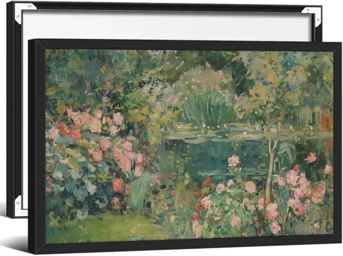 Vista 30 de Haitunone Póster de estanque de pato real con animales de granja, arte de pared, pintura de pato vintage, pintura al óleo, cazador de pájaros