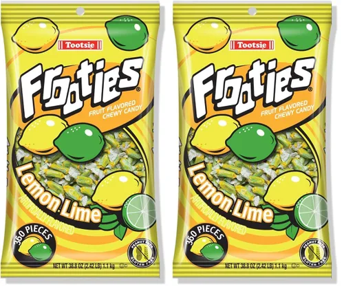 Vista 8 de Caramelos masticables Frooties de Tootsie Roll, sabor a lima limón - 360 unidades, bolsa de 38.8 onzas.