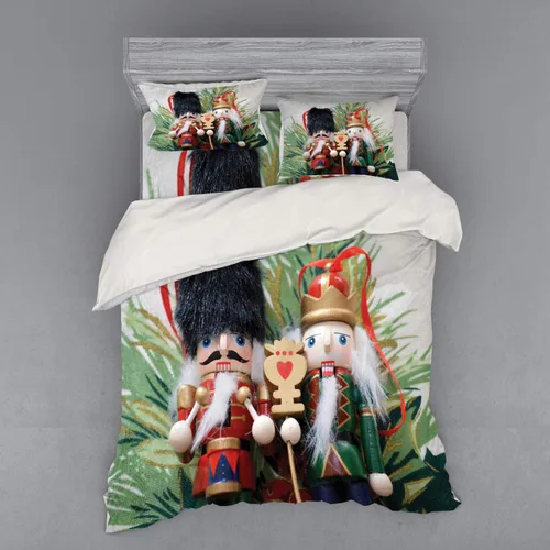 Vista 8 de Lunarable Juego de ropa de cama de dibujos animados, estampado de sol, nube, arco iris, luna, lluvia, clima, juego de funda de edredón de 3 piezas