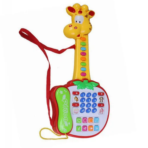 Vista 2 de Guitarra Jirafa Juguete Telefono Didactico Luz Interactivo