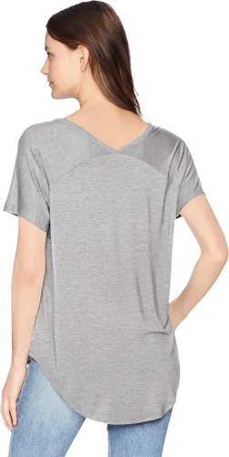 Vista 2 de Daily Ritual - Camiseta larga de manga corta con cuello en V para mujer
