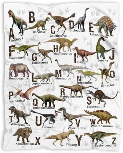 Vista 30 de Manta de dinosaurio para regalo, manta de franela ultra suave y acogedora, manta de forro polar ligera y mullida, manta de felpa cálida para sofá