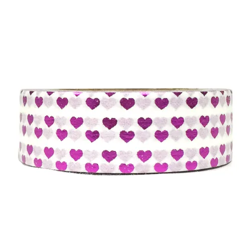 Vista 80 de Wrapables Cinta adhesiva Washi de patrones coloridos, bocetos de corazón