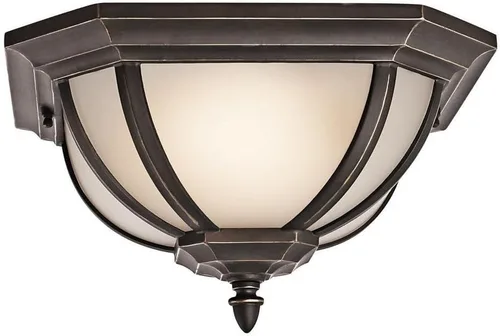 Vista 3 de Kichler 9848BK Salisbury - Lámpara de techo para exteriores, 2 luces, color negro
