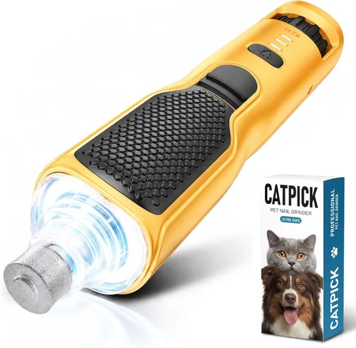 Vista 9 de CATPICK Molinillo de uñas silencioso de 7 velocidades para perros y gatos Blanco