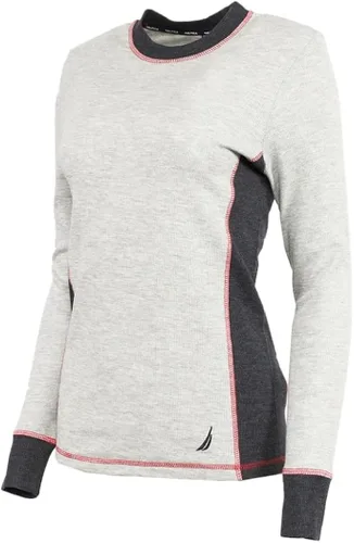 Vista 4 de Nautica Top térmico de manga larga con cuello redondo para mujer