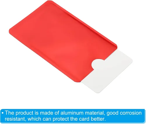 Vista 10 de PATIKIL Mangas de bloqueo RFID, fundas de aluminio para prevención de robo de identidad, fundas protectoras seguras para tarjetas de crédito, Negro