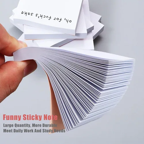 Vista 2 de Notas adhesivas de regalo divertidas, súper pegajosas y desgarrables para follar esto y fuck off, suministros de oficina descarados (3 piezas)