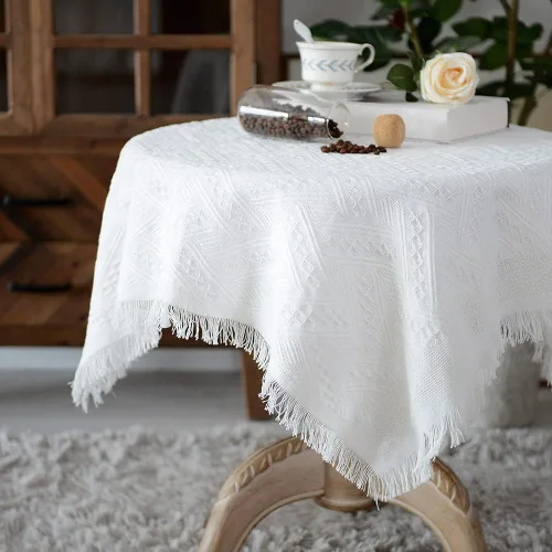 Vista 24 de ARTABLE Mantel pequeño de encaje de macramé de otoño y Navidad, para Acción de Gracias, al aire libre, granja, rústico, cocina, fiesta, cumpleaños