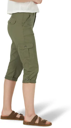 Vista 3 de Lee Pantalón capri tipo cargo de tiro medio flexible para mujer